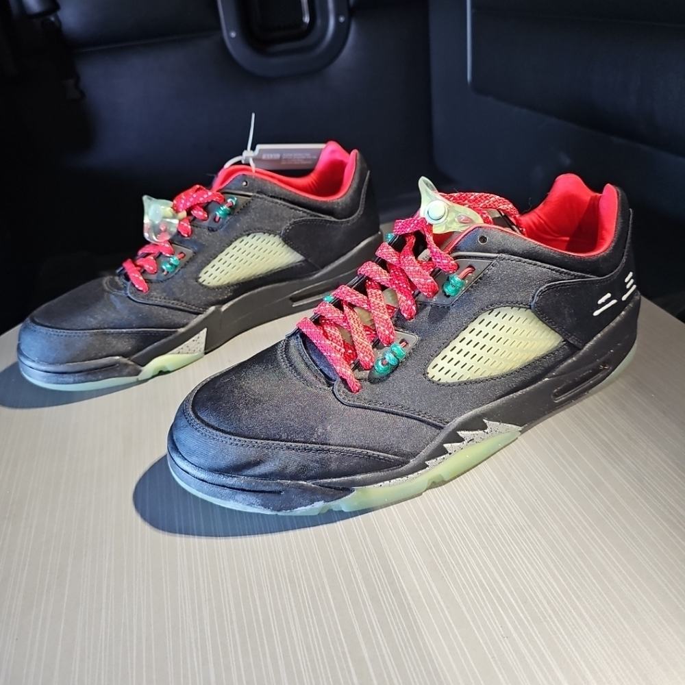 Size 10 - Jordan 5 Low‎ x Clot Anthracite 2022 Great PreOwned Condition